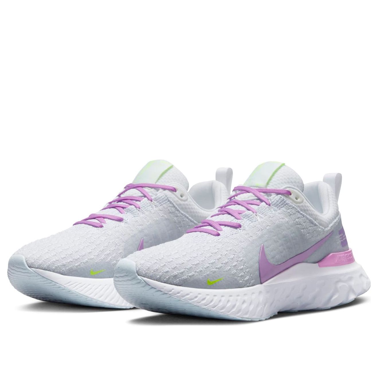 (WMNS) Nike React Infinity Run Flyknit 3 'Grey Rush Fuchsia' DZ3016-100