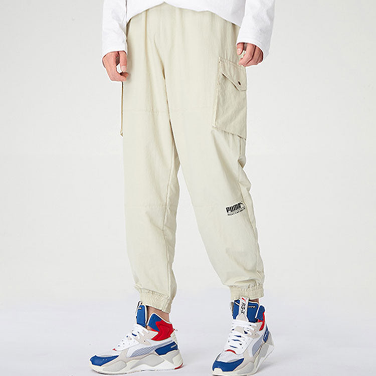 PUMA Streetwear Cargo Pants 'Beige Black' 596862-32