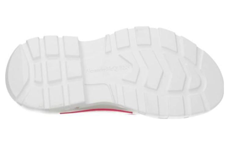 (WMNS) Alexander McQueen Tread Slick Lace Up 'White Neon Pink' 697074W4MV59895