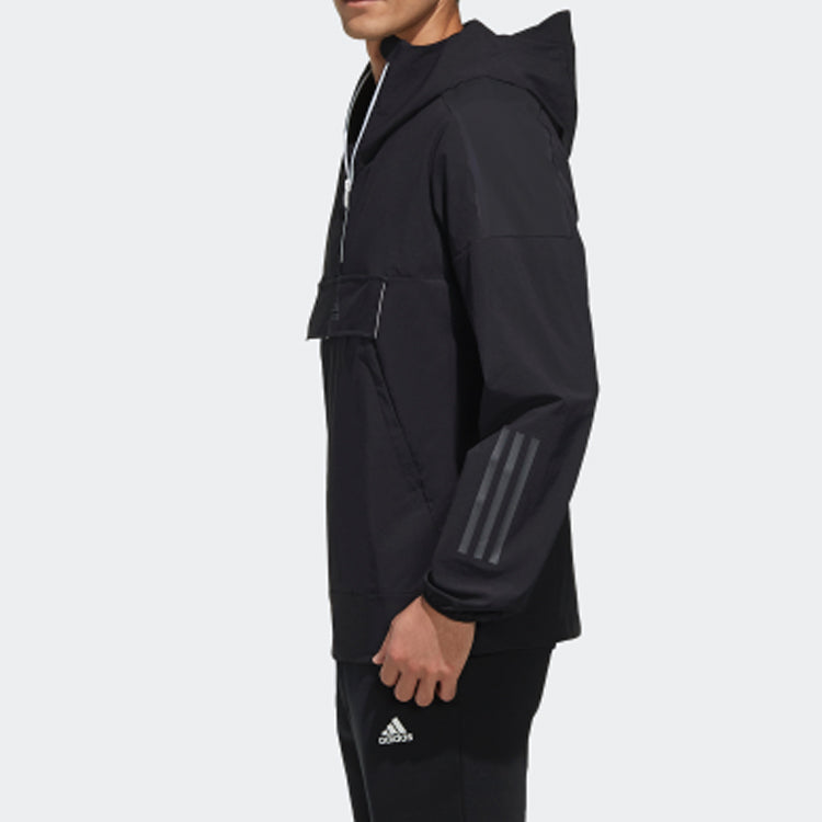 Men's adidas O2 Jkt Anorak Half Zipper Black EH3764