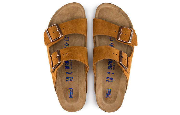 Birkenstock Arizona Series Cowhide Suede Light Brown Version Sandals 1009526