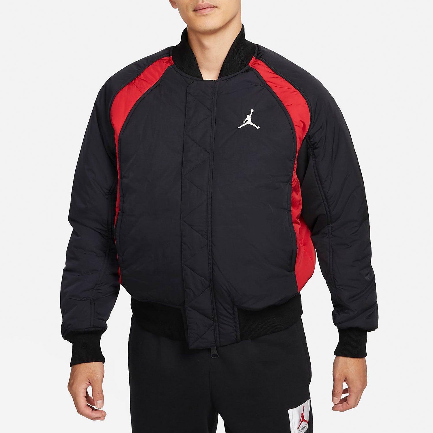 Men's Air Jordan Essentials Ma-1 Reversible Aviator Woven Padded Clothes Black Jacket DA9797-010