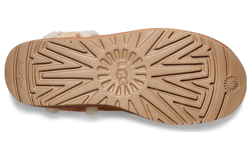 (WMNS) UGG Classic Mini Shearling Logo 'Chestnut' 1153473-CHE