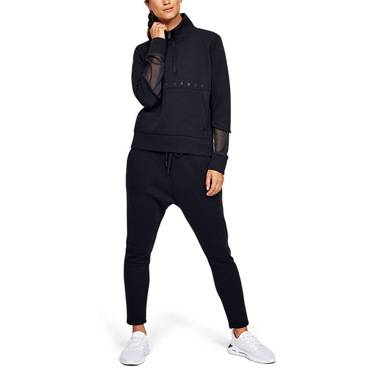 (WMNS) Under Armour Splicing Pocket High Collar Black 1348546-001