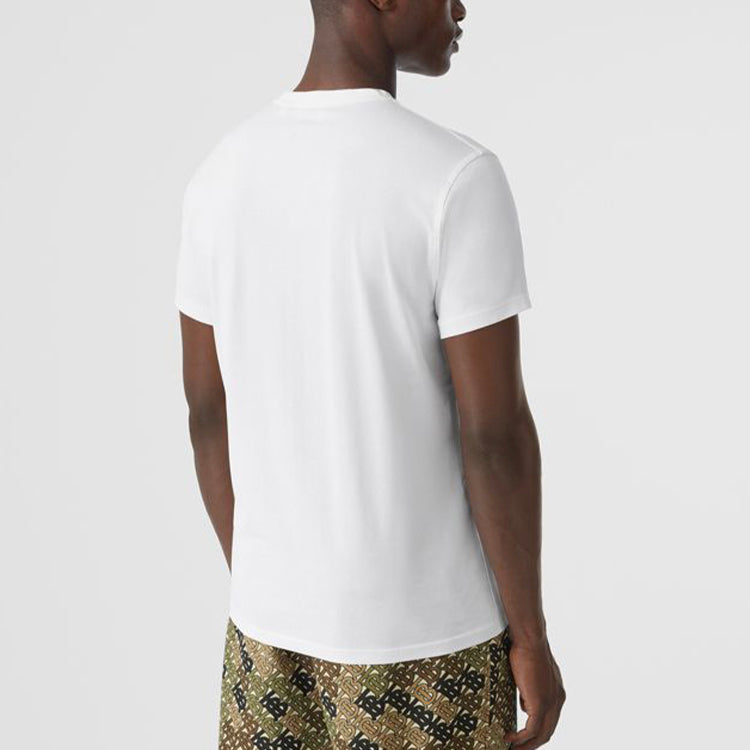Burberry Monogram Motif Pattern Cotton Male White 80140211