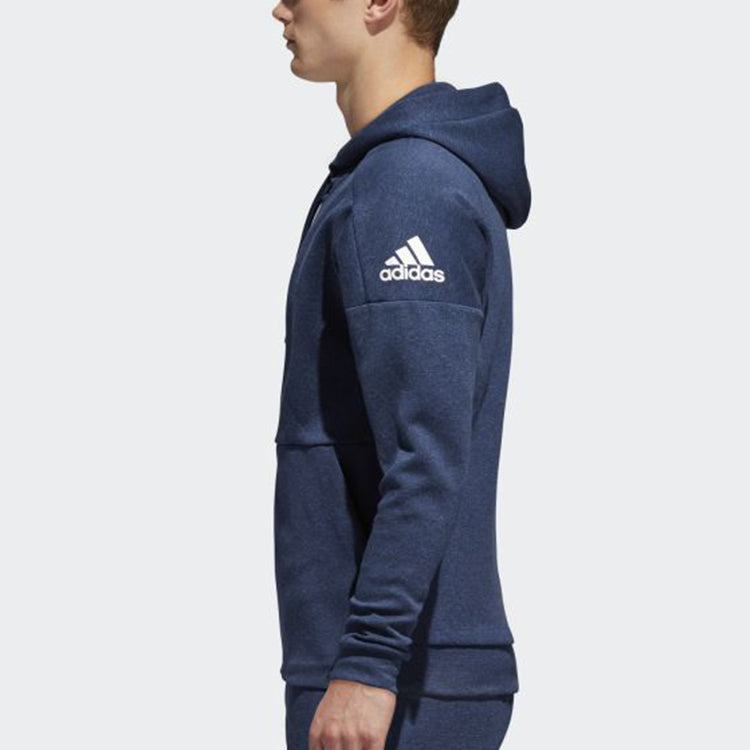 adidas M ID Stadium FZ Sports Stylish Knit Jacket Navy Blue CG2089