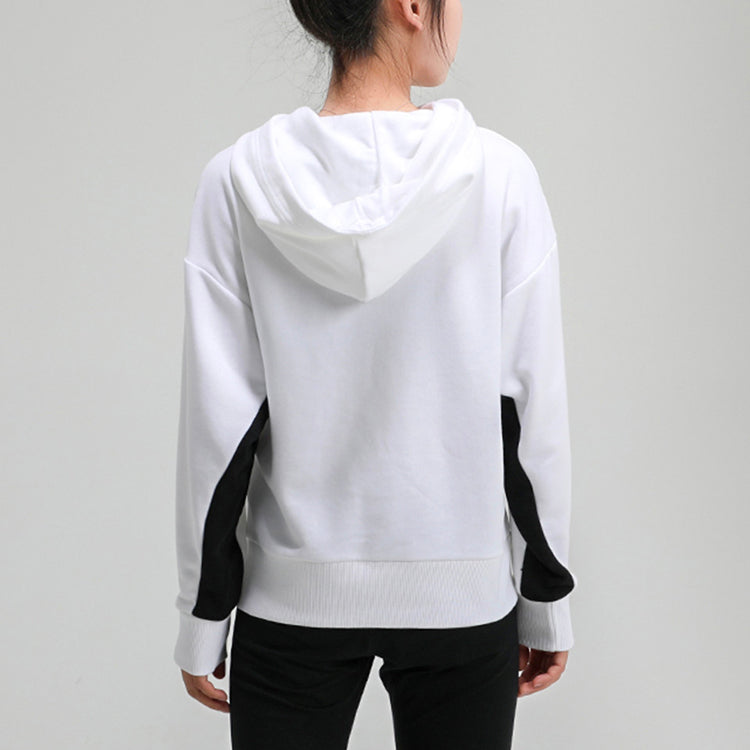 (WMNS) PUMA Classics Logo Hoodie 'White Black' 599197-02