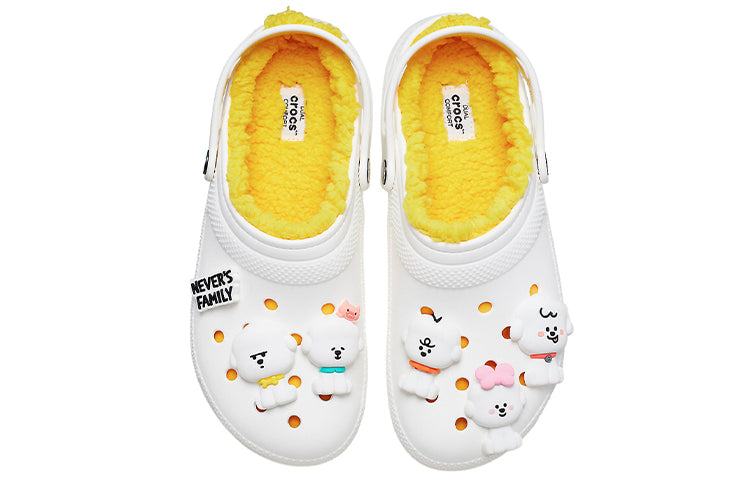 Crocs NEVERXCrocs Classic Cozy Stay Warm Crocs Sports Slippers Unisex Multi-Color 207768-90H