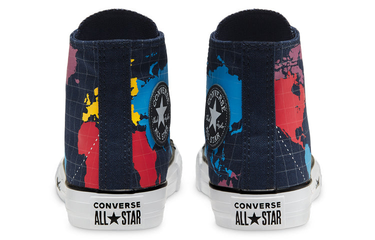 Converse Older Kids' Geography Class Chuck Taylor All Star High Top 'Blue Red Yellow' 668455C