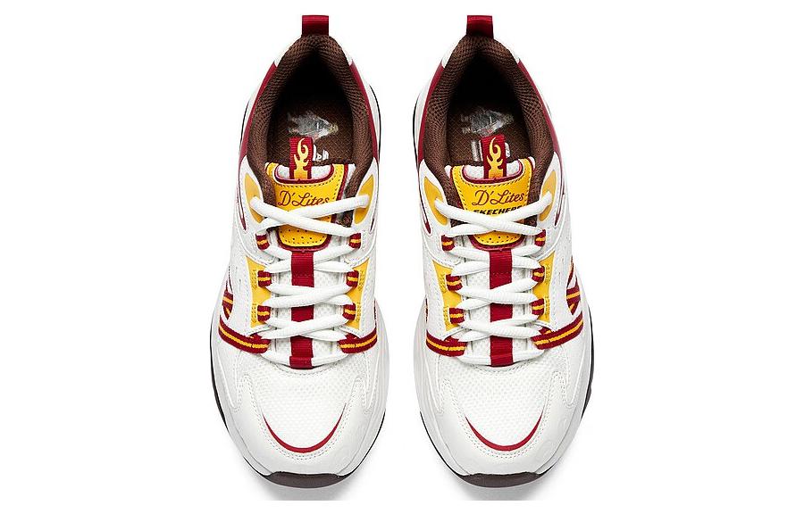 (WMNS) Skechers D'LITES 4.0 'White red' 800006-NTRD