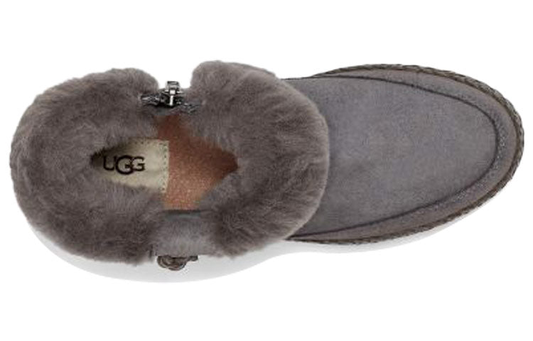 (WMNS) UGG Elowen Fleece Lined Snow Boots Gray 1113593-CHRC