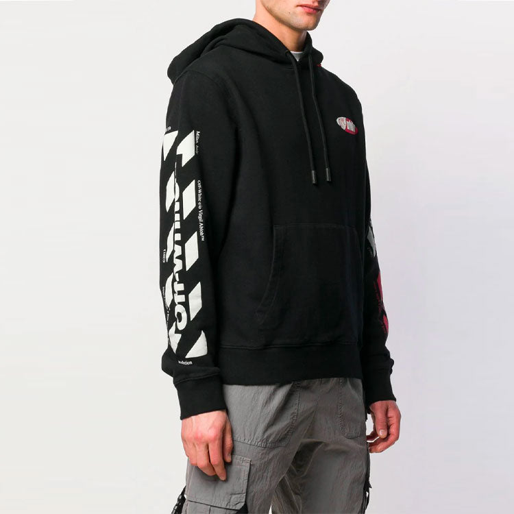 Men's Off-White Printing Loose Fit Black OMBB034S190030061020