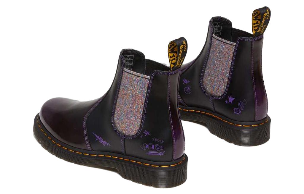 Dr. Martens x BT21 2976 Leather Chelsea Boots 'Purple Black' 30892511