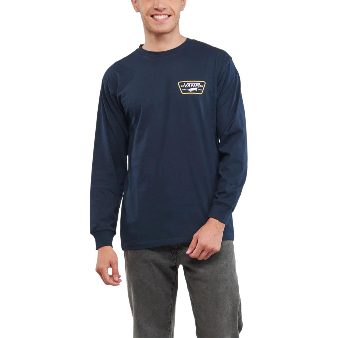 Vans Full Patch Back Long Sleeve T-Shirt 'Navy' VN0A2XCMCC7