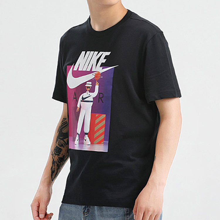 Nike Sportswear Printing Short Sleeve 'Airman Futura Black' CW0411-010