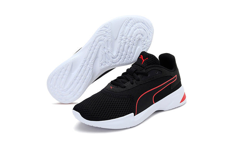 (GS) PUMA Jaro Low Top Running Shoes Black/White/Red 193418-01