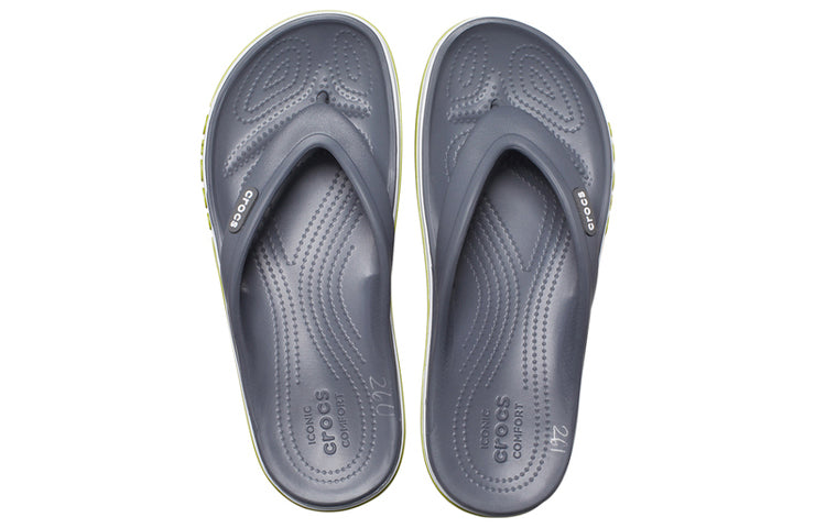 Crocs Bayaband Flip Non-Slip Wear-Resistant Casual Gray Green Slippers 'Grey Green' 205393-0A3