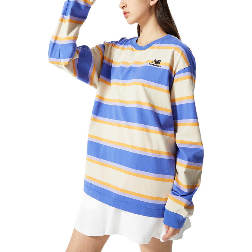 New Balance Classic Long Sleeve T-Shirt Asia Sizing 'Blue Orange' 5DC17073-RBL
