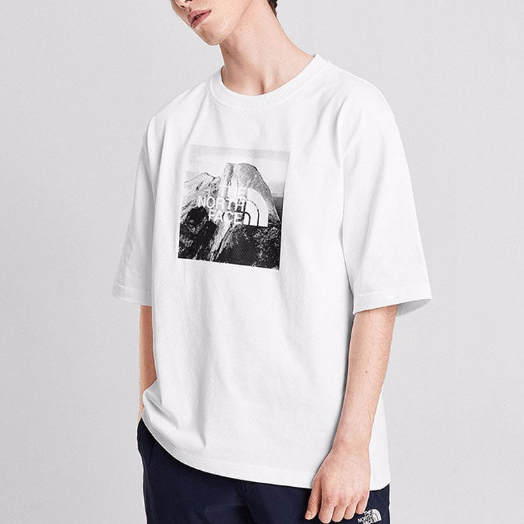 THE NORTH FACE Big Size Print Short Sleeve White 499V-FN4