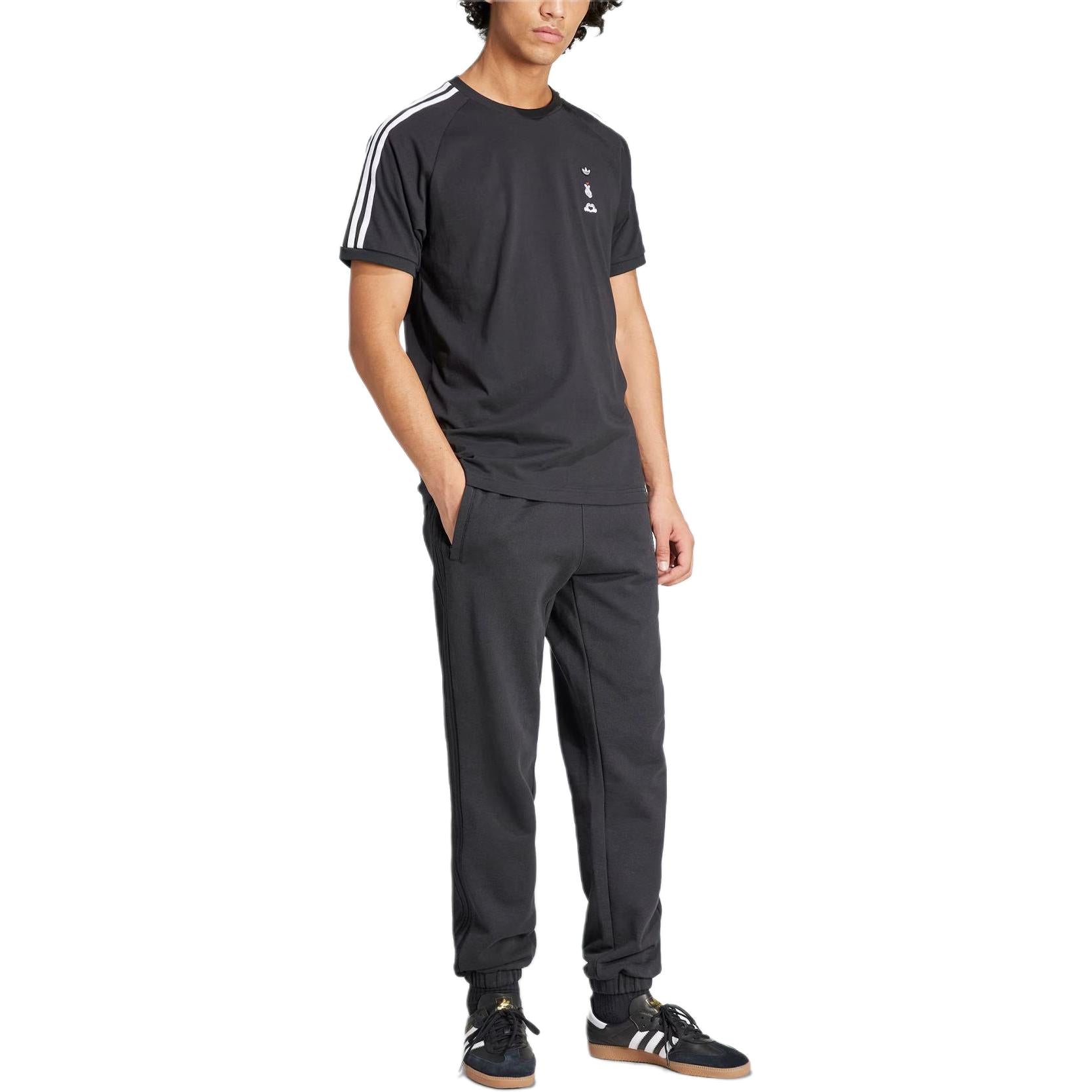 adidas Mickey Mouse x Originals 3-Stripes Tee Asia Sizing 'Black' IY2272