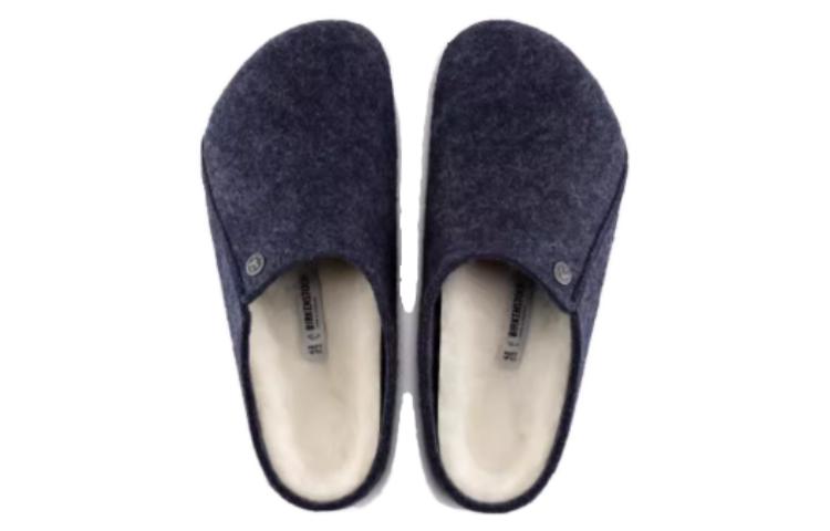 Birkenstock Zermatt Shearling Wool Felt Narrow Fit 'Dark Blue' 1017539