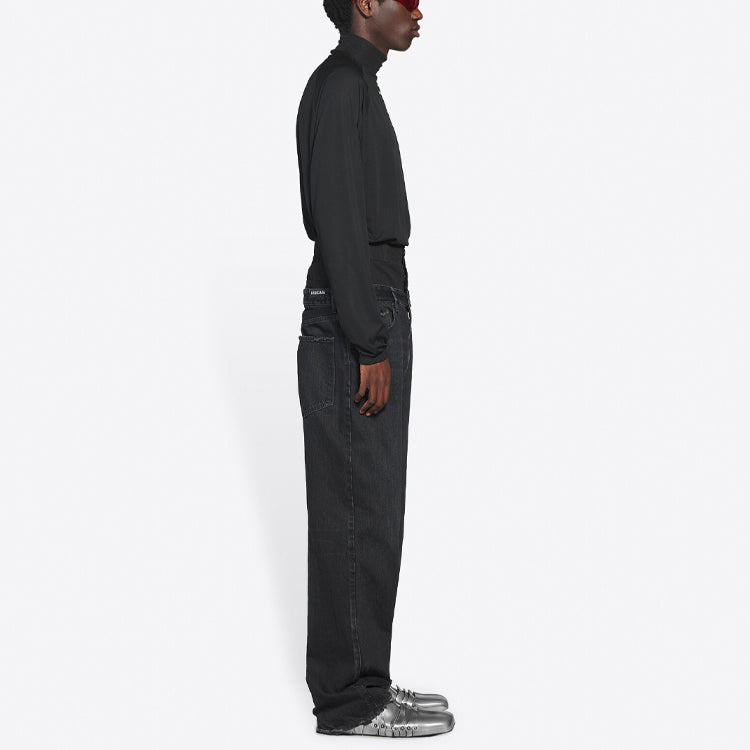 Balenciaga Double Waistband Pants 'Black' 661609TBP471055