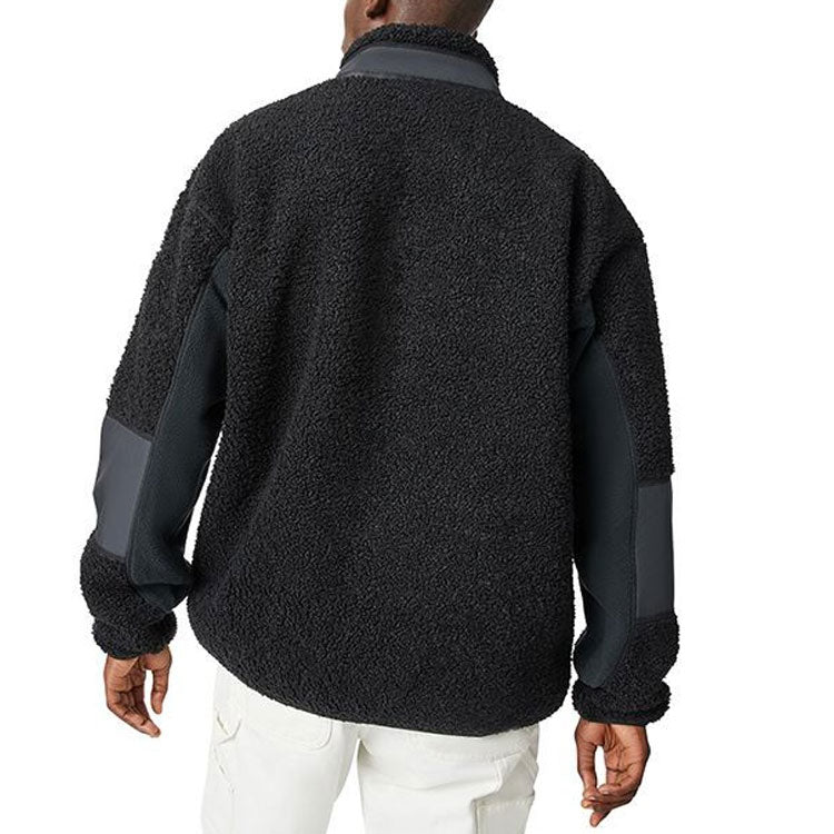 Men's Converse Splicing Stay Warm Stand Collar Jacket Black 10018039-A01