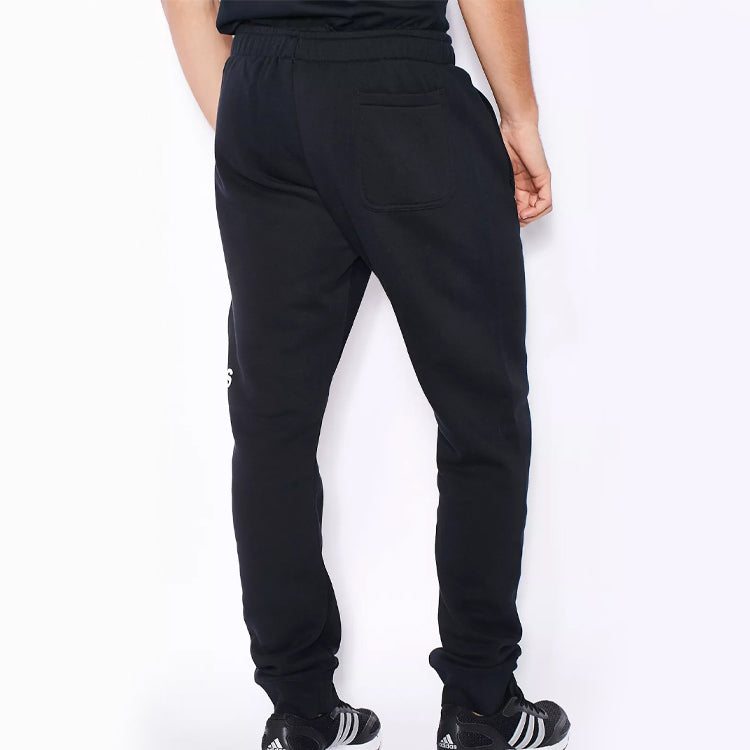 adidas Logo Training Fleece Lined Stay Warm Sports Knit Long Pants Black AB6527