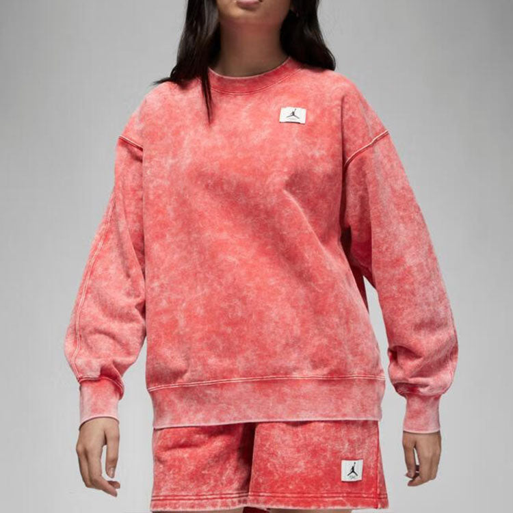 (WMNS) Air Jordan Flight Oversize Fleece Sweatshirt 'Red' DQ4602-605