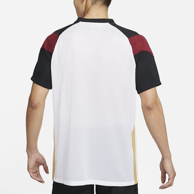 Men's Nike Casual Sports Breathable V Neck Short Sleeve White T-Shirt CW3826-100