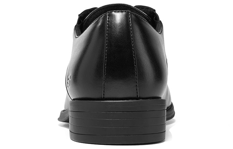 Skechers LARKEN Leather Formal Shoes 'Black' 65537-BLK