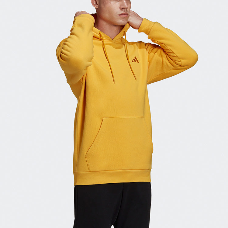 adidas M Urban Whd Bst logo Fleece Lined Stay Warm Casual Pullover Gold Color FR6601