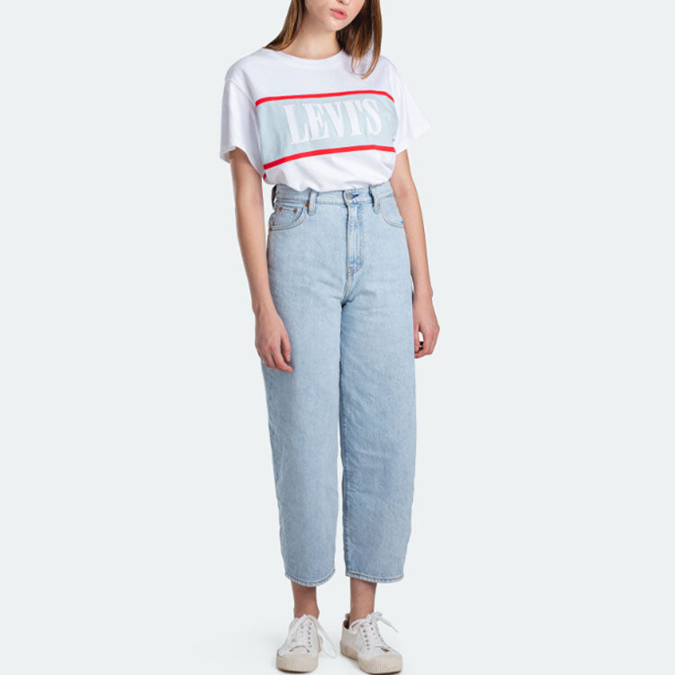 Levis Loose Casual Pure Cotton Short Sleeve White 85498-0000