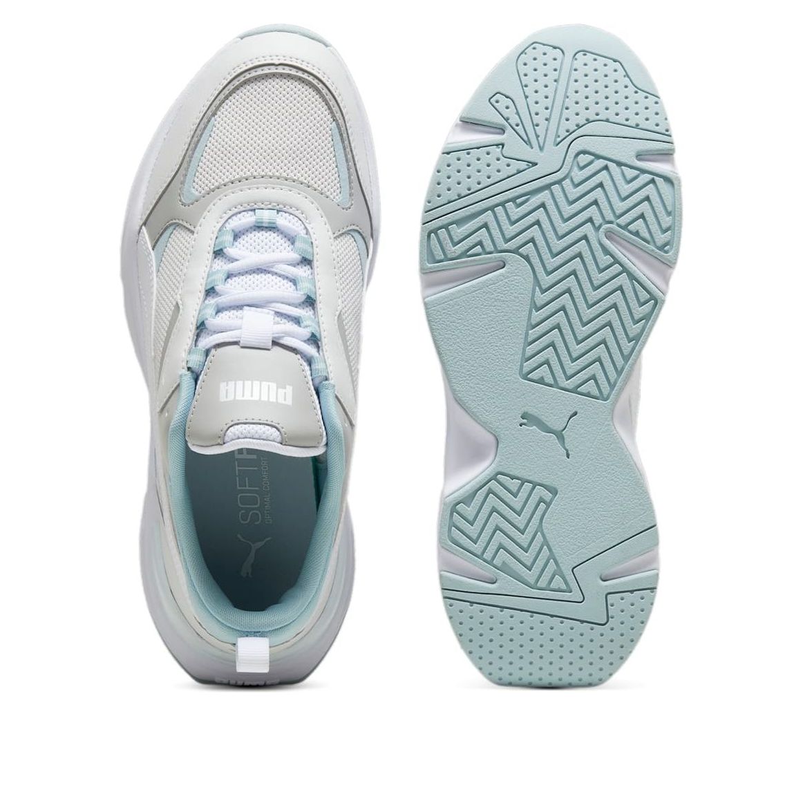 (WMNS) PUMA Cassia 'Grey White Turquoise' 384647-20