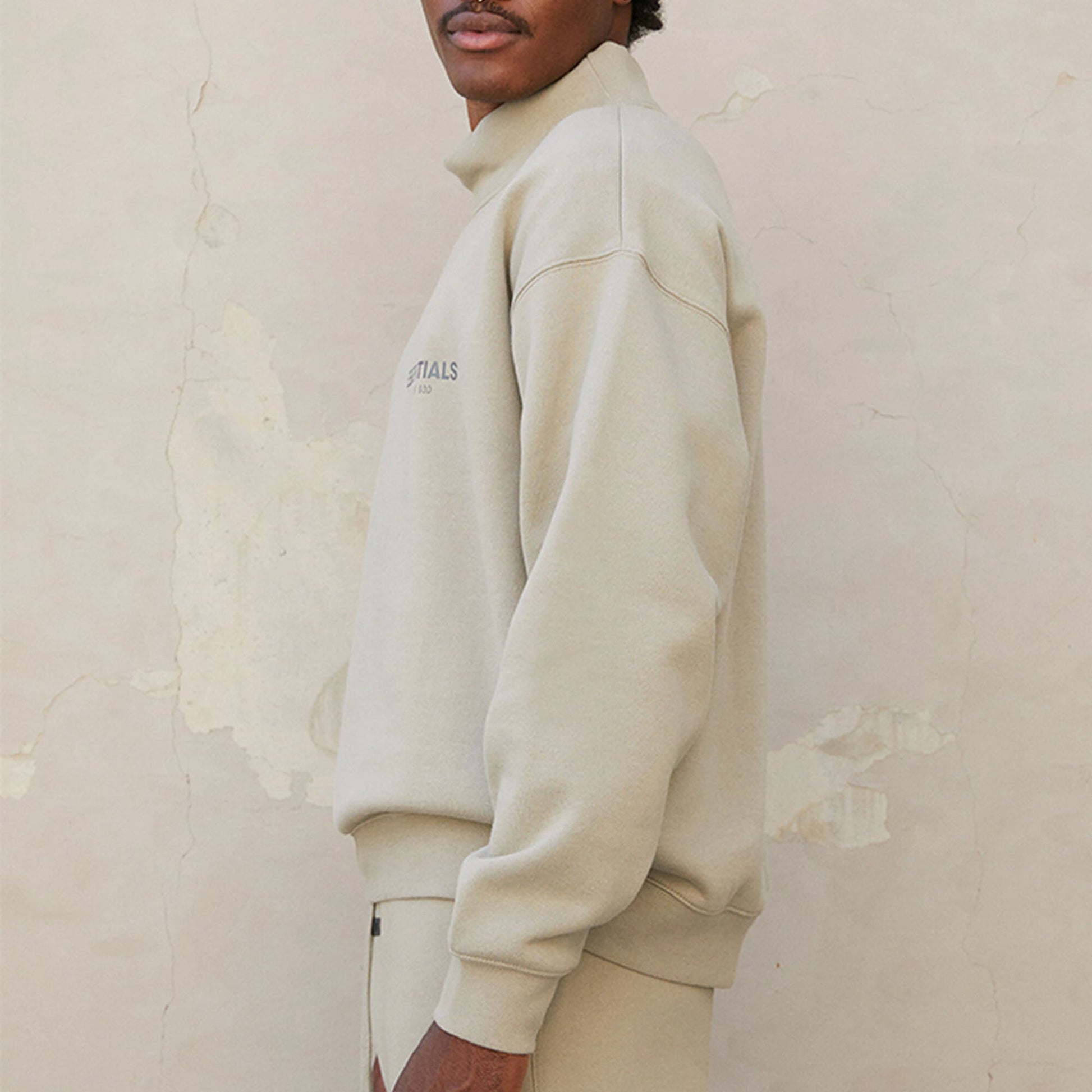 Fear of God Essentials FW21 Pullover Mock Neck Sweatshirt 'Pistachio' FOG-FW21-010
