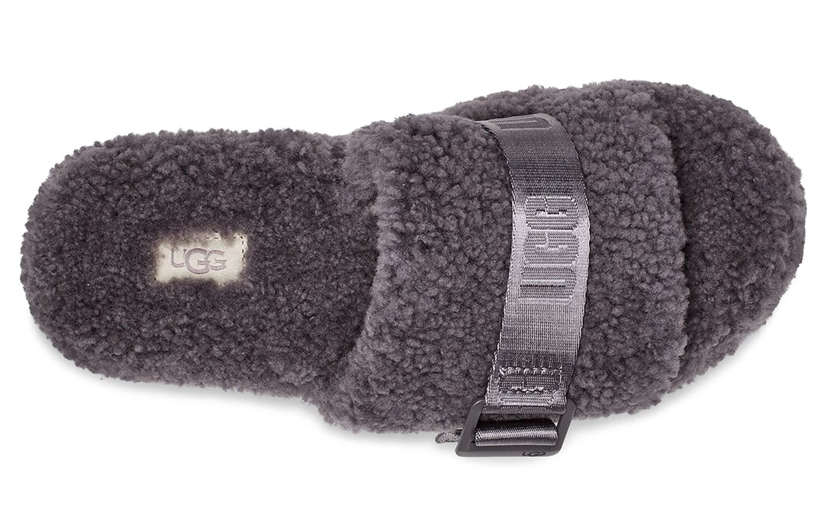 (WMNS) UGG Fluffita Thick Sole Slipper Gray 1113475-SHA