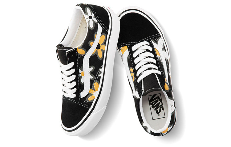 Vans Style 36 Retro Casual Skateboarding Shoes Unisex Black Printing 'Black Yellow White' VN0A38G22T6