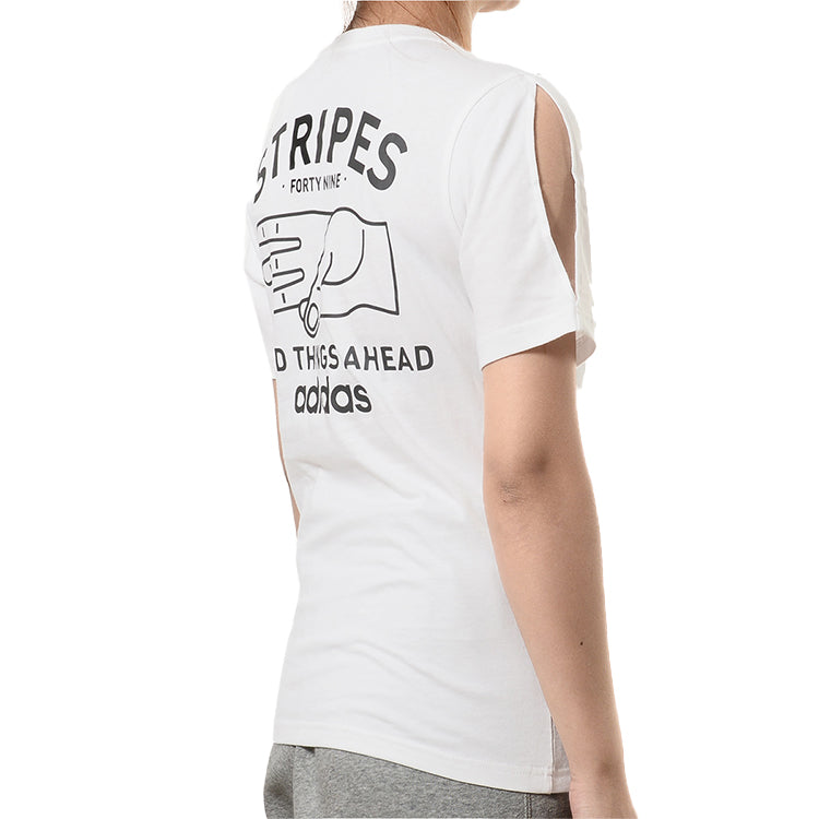 (WMNS) adidas neo Sports Training Round Neck Short Sleeve White EA0329