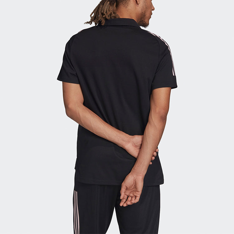 adidas Soccer/Football Sports Training Fan Edition Inter Milan Short Sleeve Polo Shirt Black FI1720