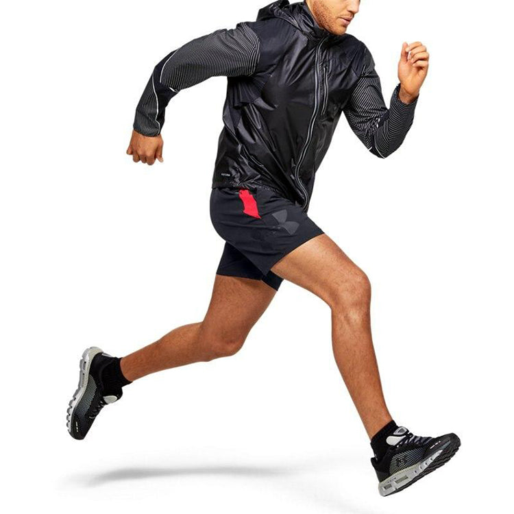 Under Armour Qualifier Speedpocket Branded 7'' Shorts 'Black' 1350888-002