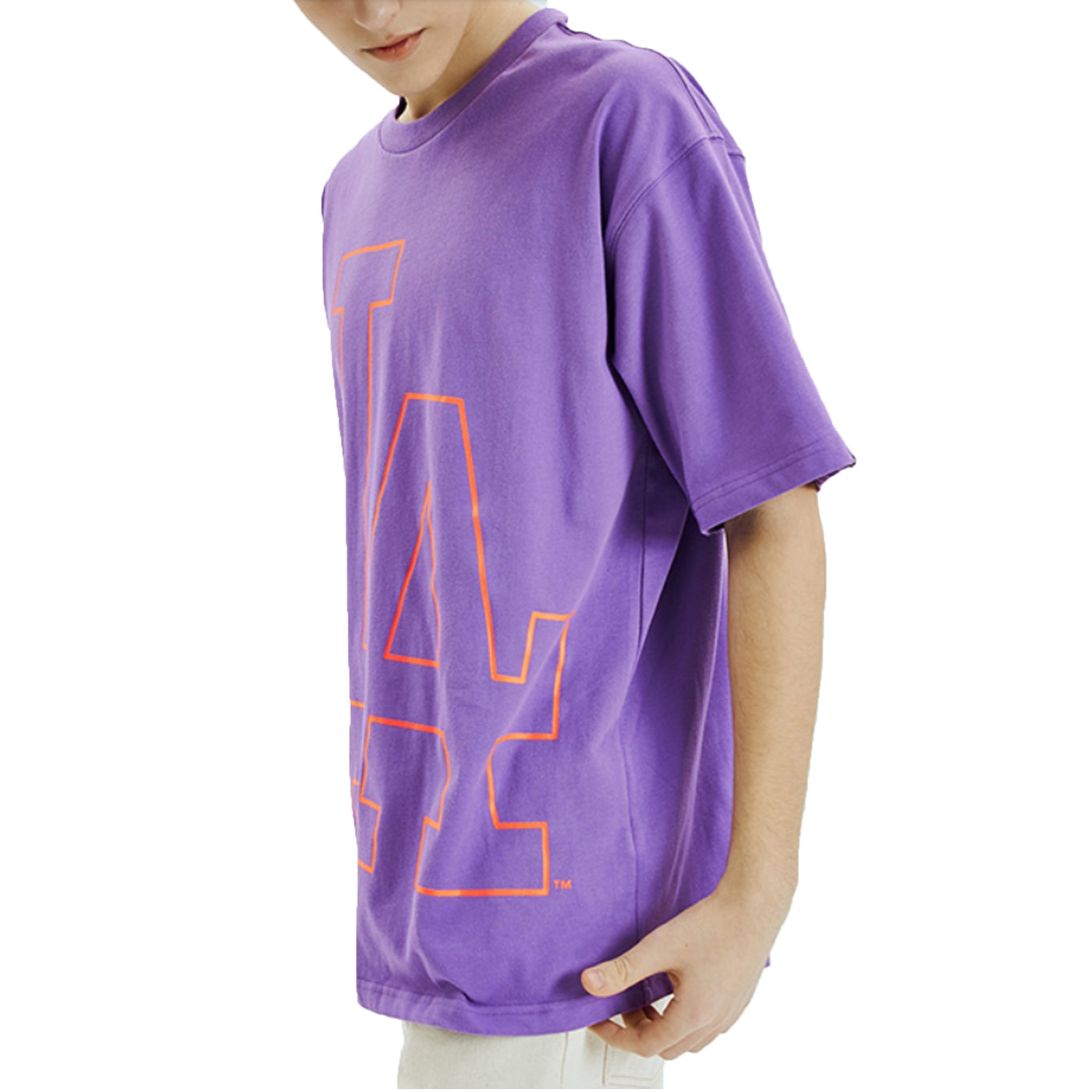 MLB Los Angeles Dodgers Large Logo Printing Short Sleeve Unisex Purple 31TSU1031-07V