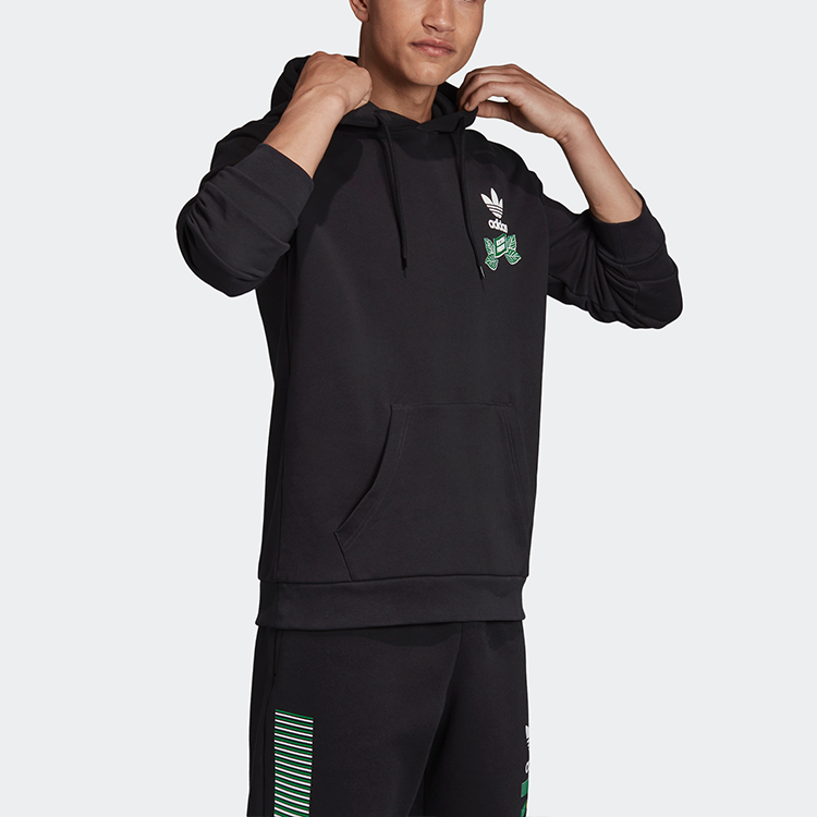 Men's adidas originals Snowflake Hooded Pullover Black FP7702