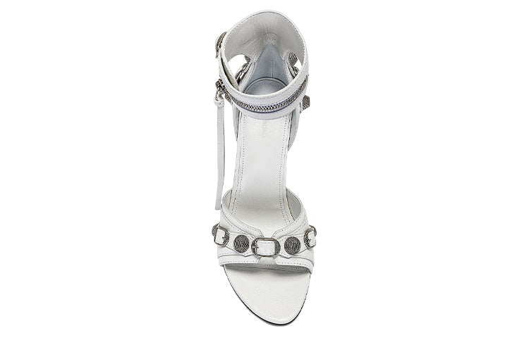 (WMNS) Balenciaga Cagole 110mm Sandals 'White Arena Lambskin' 743057WAD4E9081