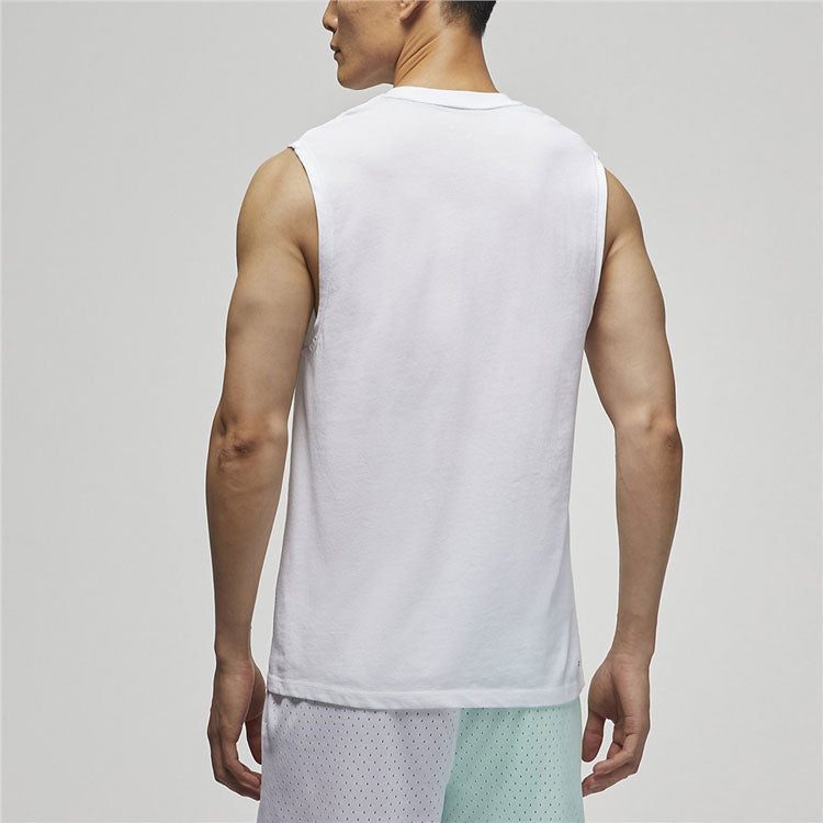 Air Jordan Casual Breathable Running Solid Color Sports Basketball Breathable Vest White DM1828-100
