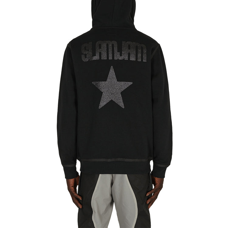 Men's Converse x Slam Jam Crossover Back Logo Sports Hooded Jacket Black 10022282-A01