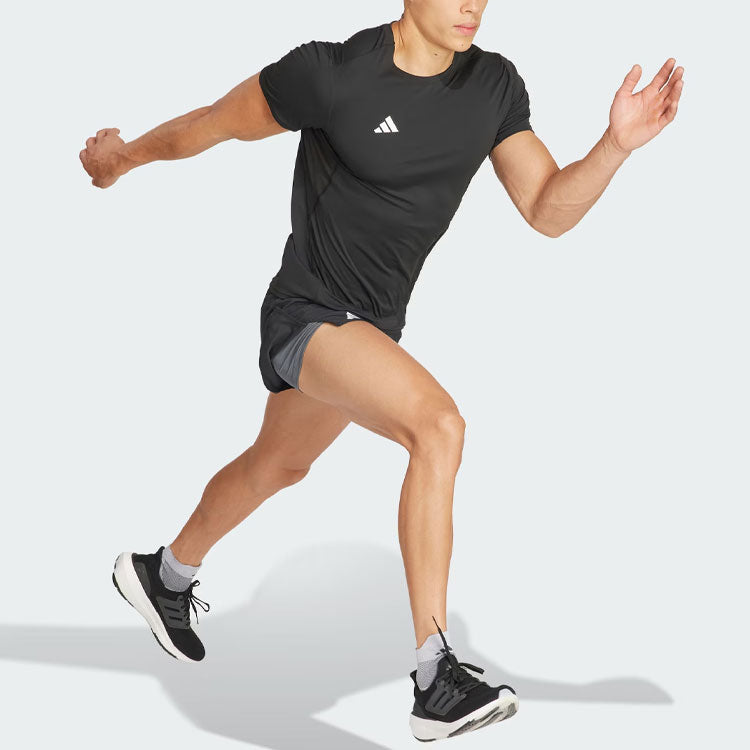 adidas Adizero Essentials Running T-Shirt Asia Sizing 'Black' IN1156