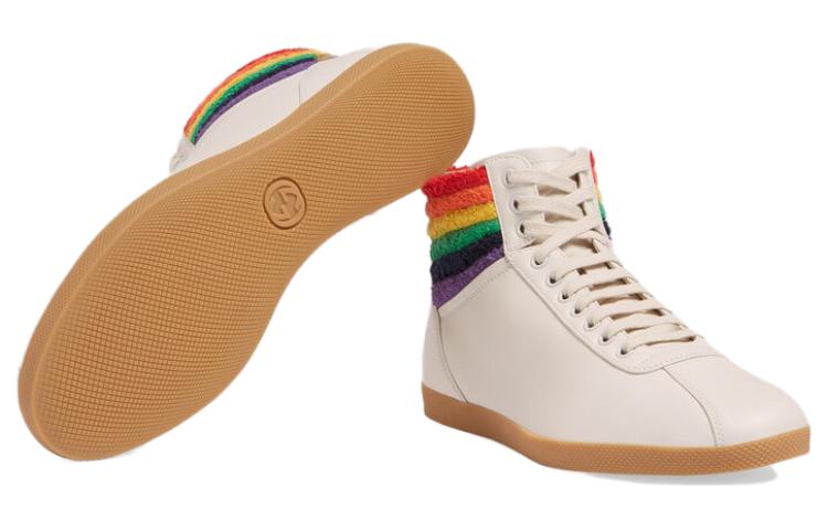 Gucci Lace Up High Top 'Rainbow Heel Collar' 473375-DOPO0-9080