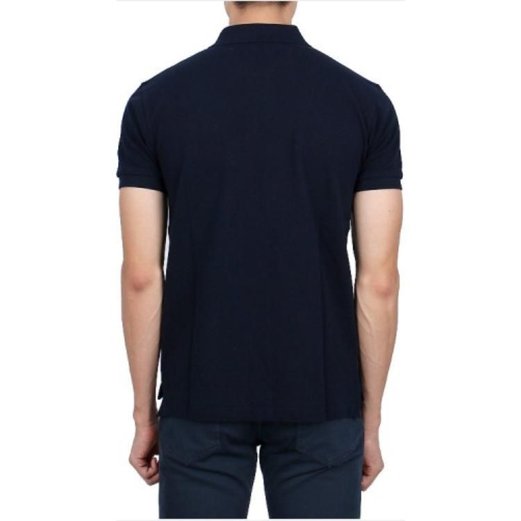 COMME des GARCONS PLAY SS25 Red Emblem Polo Shirt 'Navy' AX-T006-051-2