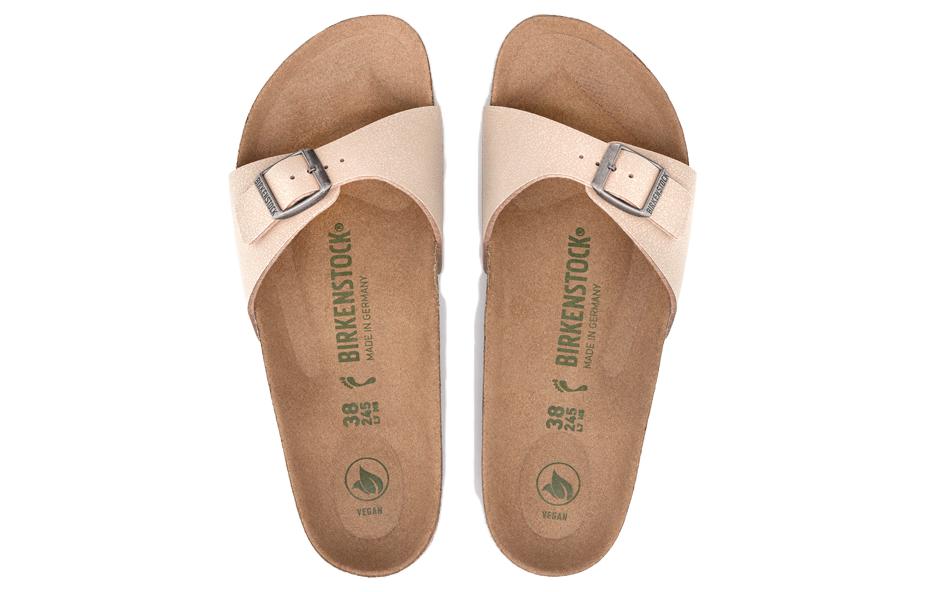 (WMNS) Birkenstock Madrid Birko-Flor White Narrow Fit 'Pink' 1020504