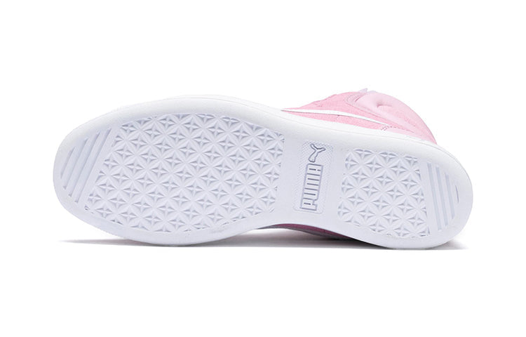 (PS) PUMA Vikky Mid Fur Fleeced Casual Board Shoes Pink/White 366854-02